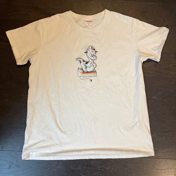 SS/20 Supreme Dinosaur Tee T-Shirt Size XL X-Large white Box Logo print unisex - Picture 1 of 6
